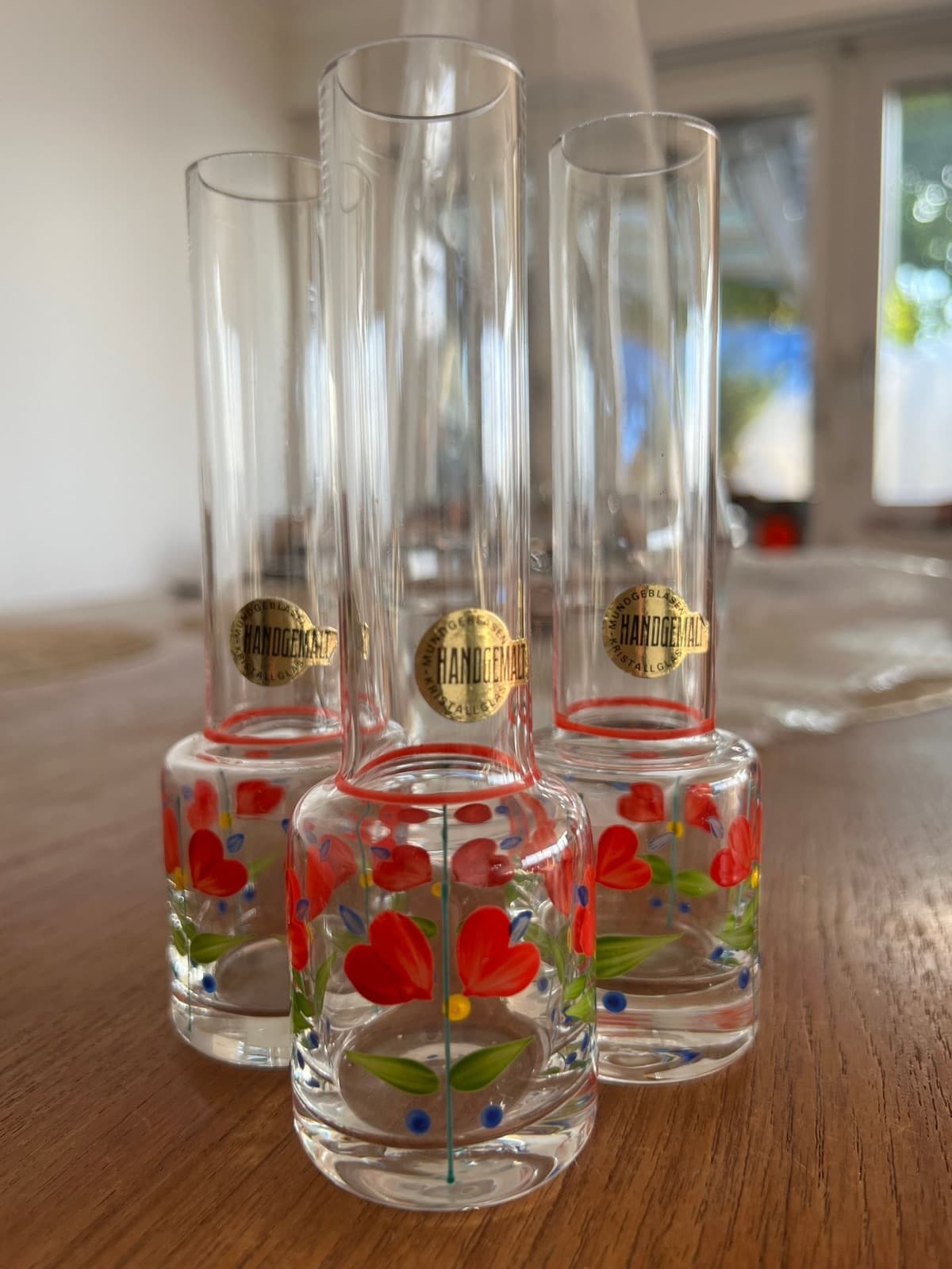 Handcrafted Floral Liquor Glasses from the PatinaReloved collection